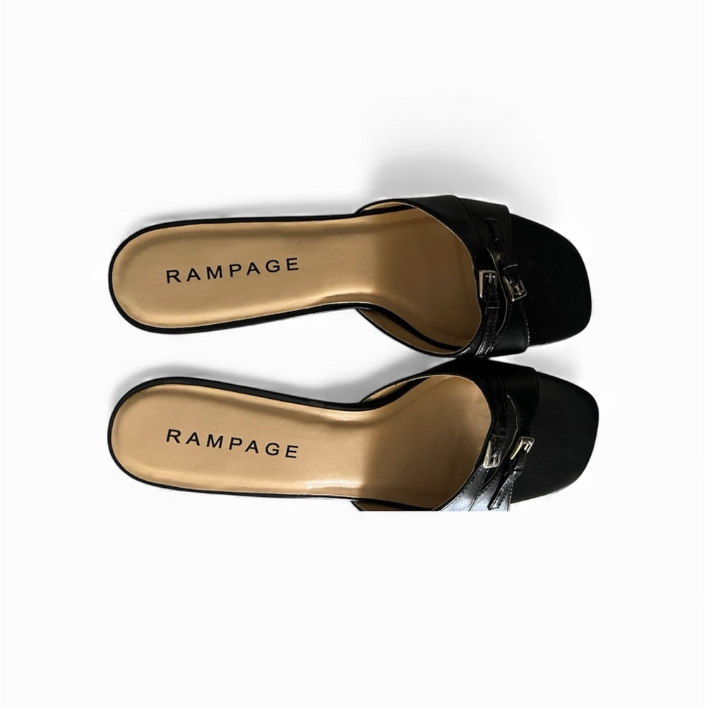 Rampage kitten heel sandals with buckles